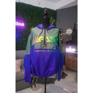 Vintage Surf Style Hooded Windbreaker